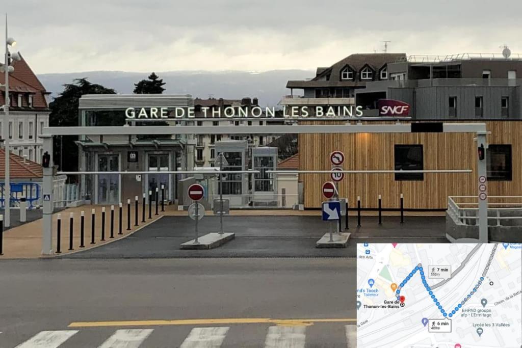 T3 Duplex Thonon Centre - Parking - Gare - Thermes Luaran gambar