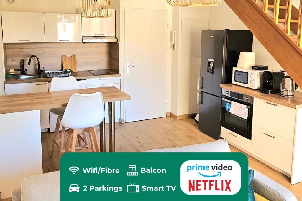 T3 Duplex Thonon Centre - Parking - Gare - Thermes Luaran gambar